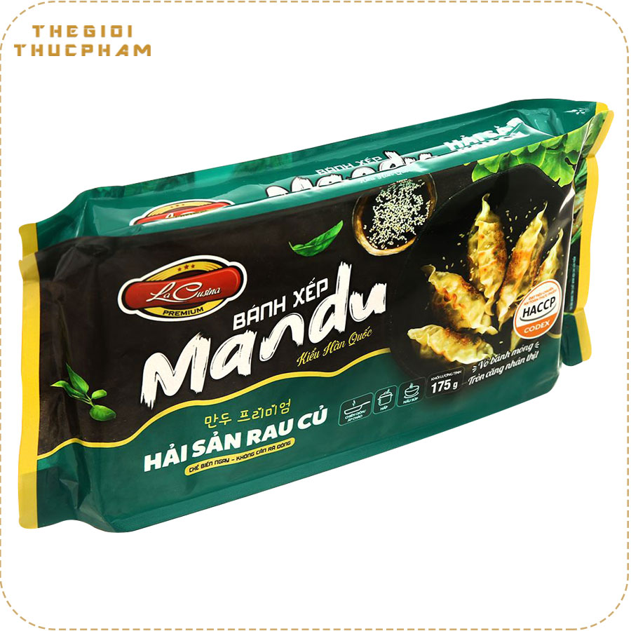 Bánh xếp mandu hải sản rau củ La Cusina 175gr