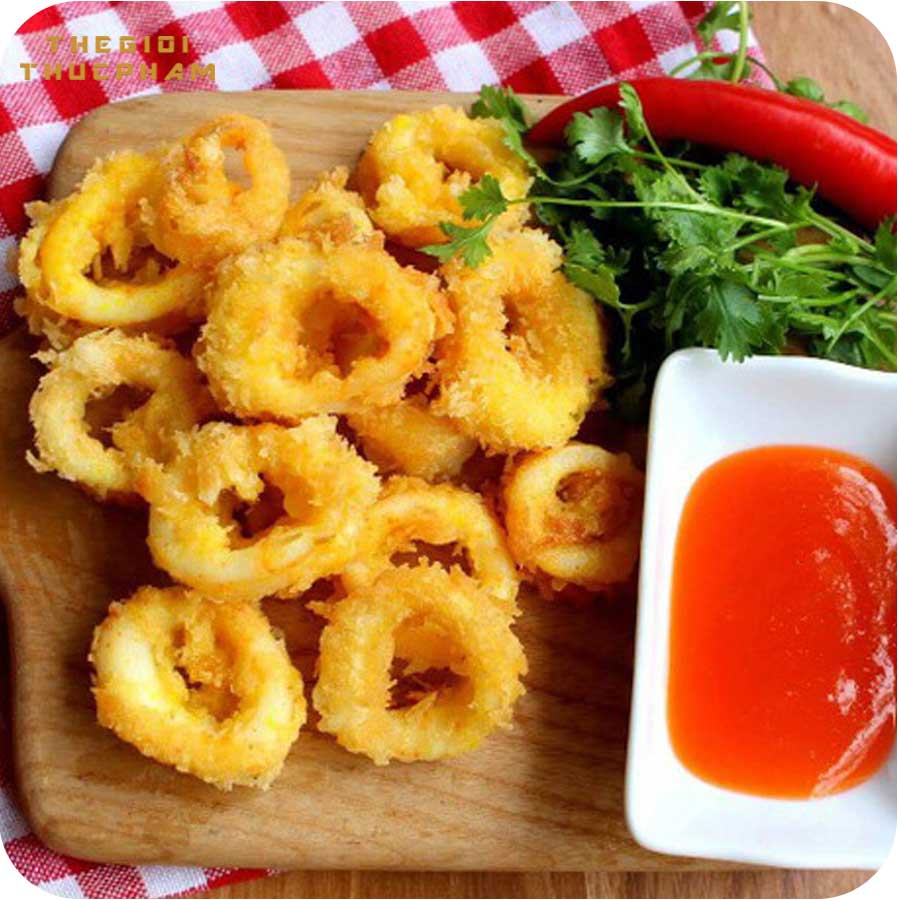 Mực cắt ống khoanh net6 thượng hạng 1kg Mực cắt ống khoanh net6 thượng hạng 1kg