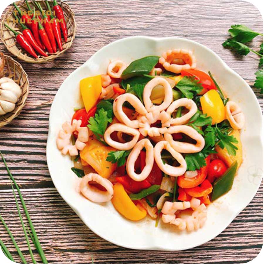 Mực cắt ống khoanh net6 thượng hạng 1kg