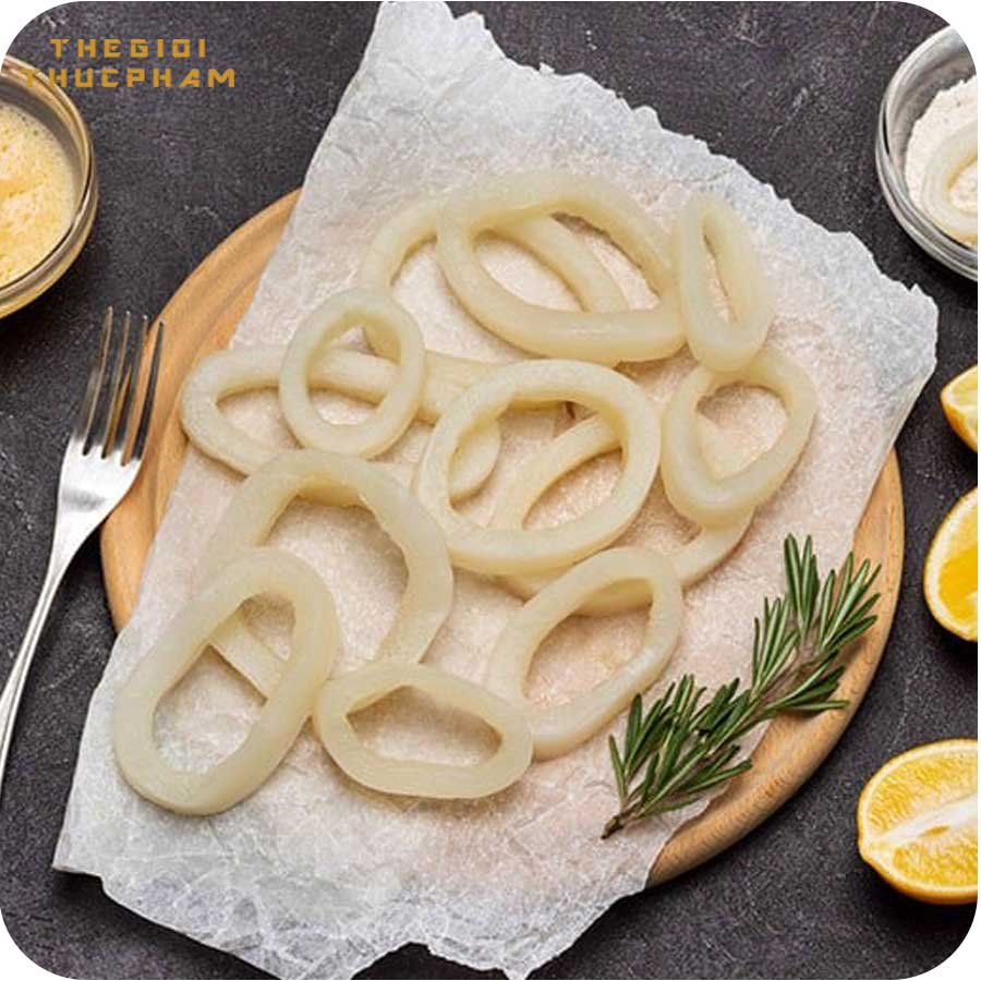 Mực cắt ống khoanh net6 thượng hạng 1kg