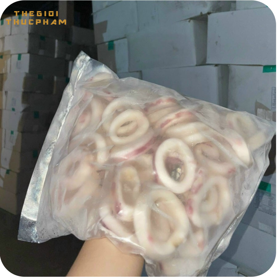 Mực cắt ống khoanh net6 thượng hạng 1kg