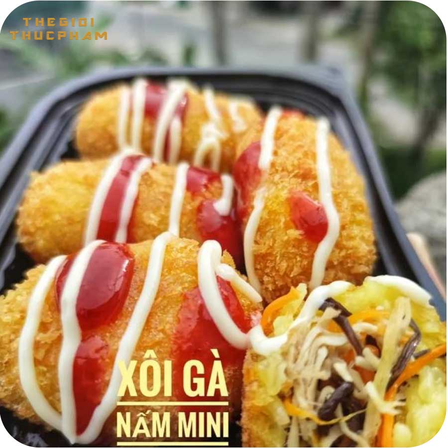 Xôi gà nấm mini vị gia truyền hộp 500gr