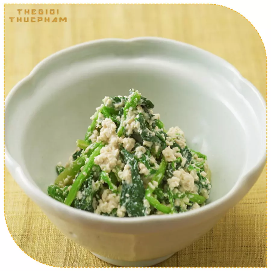 Thegioithucpham.com.vn | Cải bó xôi sốt xào đậu hủ thơm ngon