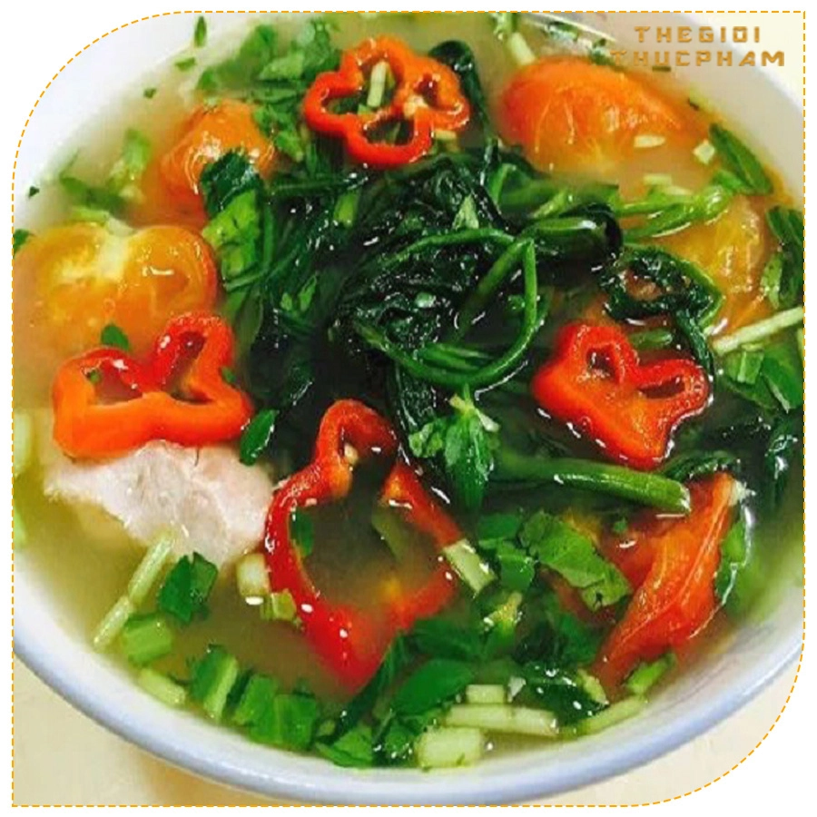 Thegioithucpham.com.vn | Canh rau muống cà chua thơm ngon