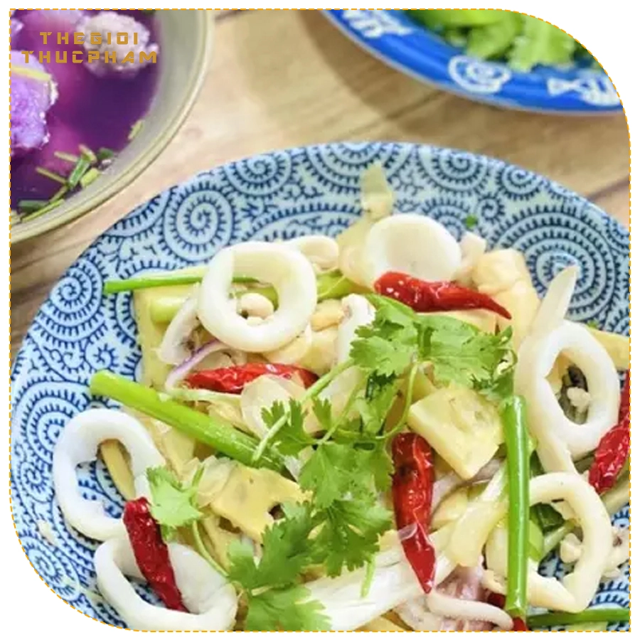 Thegioithucpham.com.vn | Mực xào măng hành ngò thơm ngon