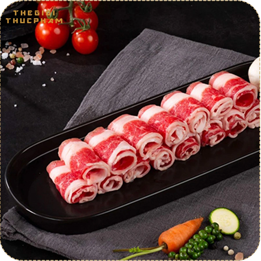 Thịt bò ba rọi tươi cuộn 500gr | Thế Giới Thực Phẩm